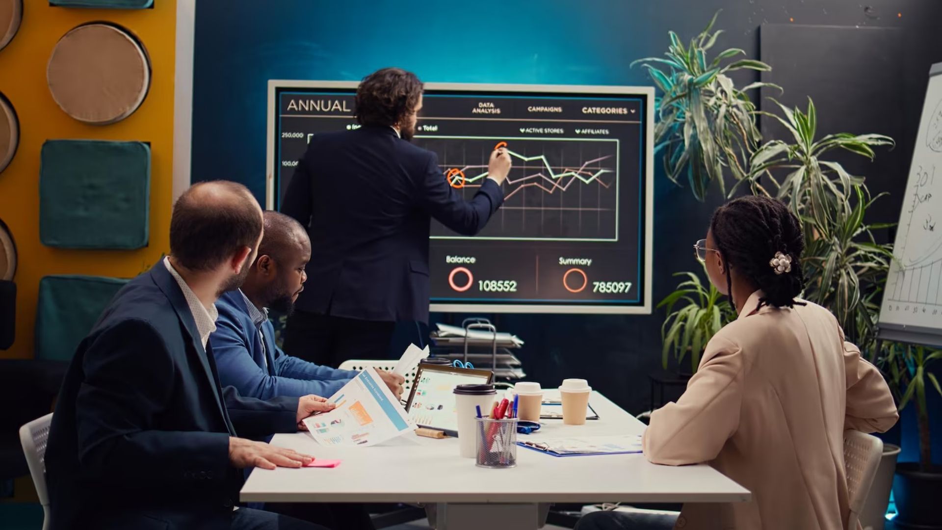 Business planning and strategy discussion for growth decisions