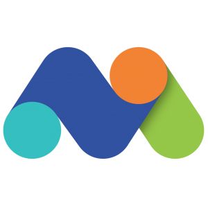 Miro logo with colorful abstract M symbol in blue, teal, orange and green